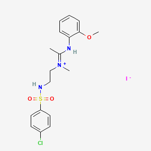 N-{(Z)-1-[(2-{[(4-chlorophenyl)sulfonyl]amino}ethyl)(methyl)amino]ethylidene}-2-methoxybenzenaminium iodide
