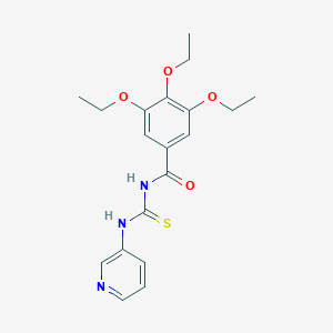 molecular formula C19H23N3O4S B313945 3,4,5-triethoxy-N-(pyridin-3-ylcarbamothioyl)benzamide 