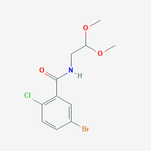molecular formula C11H13BrClNO3 B3139459 5-bromo-2-chloro-N-(2,2-dimethoxyethyl)Benzamide CAS No. 477772-67-1