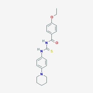 molecular formula C21H25N3O2S B313946 N-(4-ethoxybenzoyl)-N'-[4-(1-piperidinyl)phenyl]thiourea 