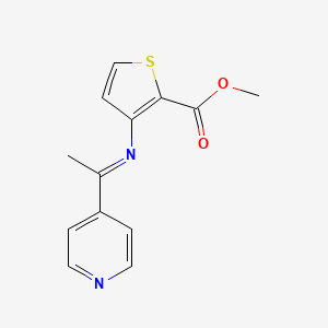 molecular formula C13H12N2O2S B3139494 Methyl 3-{[1-(4-pyridinyl)ethylidene]amino}-2-thiophenecarboxylate CAS No. 477845-54-8