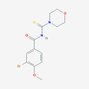 molecular formula C13H15BrN2O3S B313951 3-bromo-4-methoxy-N-(4-morpholinylcarbothioyl)benzamide 