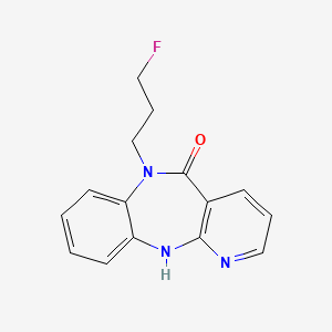 molecular formula C15H14FN3O B3139512 6-(3-fluoropropyl)-6,11-dihydro-5H-pyrido[2,3-b][1,5]benzodiazepin-5-one CAS No. 477846-09-6