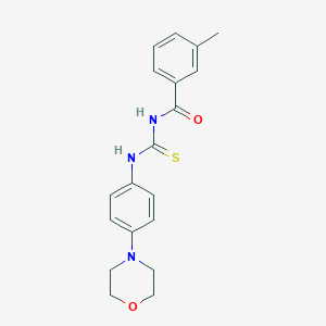 molecular formula C19H21N3O2S B313952 3-methyl-N-{[4-(morpholin-4-yl)phenyl]carbamothioyl}benzamide 