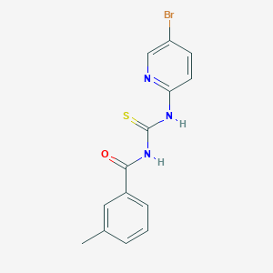 molecular formula C14H12BrN3OS B313953 N-[(5-bromopyridin-2-yl)carbamothioyl]-3-methylbenzamide 