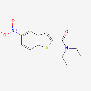 molecular formula C13H14N2O3S B3139553 N,N-diethyl-5-nitro-1-benzothiophene-2-carboxamide CAS No. 477847-39-5