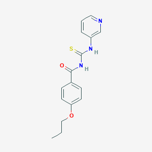 molecular formula C16H17N3O2S B313956 4-propoxy-N-(pyridin-3-ylcarbamothioyl)benzamide 