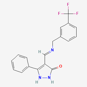 5-phenyl-4-({[3-(trifluoromethyl)benzyl]amino}methylene)-2,4-dihydro-3H-pyrazol-3-one