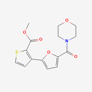 molecular formula C15H15NO5S B3139615 3-[5-(吗啉-4-羰基)呋喃-2-基]噻吩-2-羧酸甲酯 CAS No. 477851-62-0