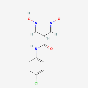 molecular formula C11H12ClN3O3 B3139633 N-(4-chlorophenyl)-3-(hydroxyimino)-2-[(methoxyimino)methyl]propanamide CAS No. 477852-09-8