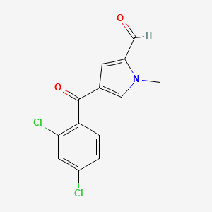 molecular formula C13H9Cl2NO2 B3139650 4-(2,4-dichlorobenzoyl)-1-methyl-1H-pyrrole-2-carbaldehyde CAS No. 477852-81-6