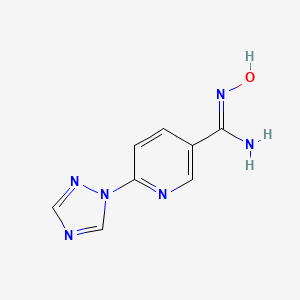 molecular formula C8H8N6O B3139672 N'-hydroxy-6-(1H-1,2,4-triazol-1-yl)-3-pyridinecarboximidamide CAS No. 477853-73-9