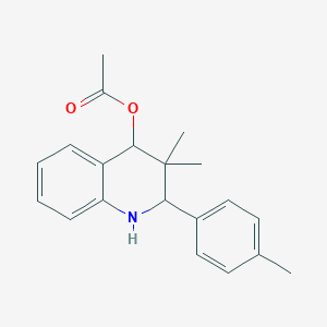 molecular formula C20H23NO2 B313968 3,3-Dimethyl-2-(4-methylphenyl)-1,2,3,4-tetrahydro-4-quinolinyl acetate 