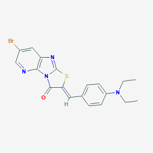 molecular formula C19H17BrN4OS B313973 7-bromo-2-[4-(diethylamino)benzylidene][1,3]thiazolo[2',3':2,3]imidazo[4,5-b]pyridin-3(2H)-one 