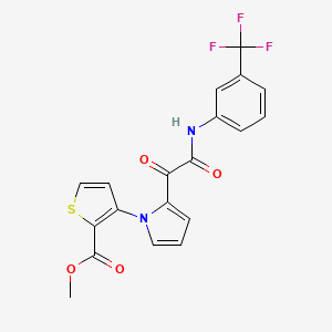 molecular formula C19H13F3N2O4S B3139869 3-(2-{2-氧代-2-[3-(三氟甲基)苯胺基]乙酰}-1H-吡咯-1-基)-2-噻吩甲酸甲酯 CAS No. 477857-77-5