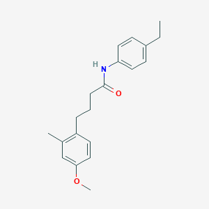 molecular formula C20H25NO2 B313990 N-(4-ethylphenyl)-4-(4-methoxy-2-methylphenyl)butanamide 