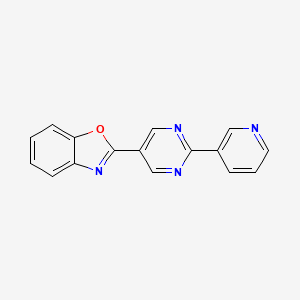 molecular formula C16H10N4O B3139920 2-[2-(3-Pyridinyl)-5-pyrimidinyl]-1,3-benzoxazole CAS No. 477859-78-2