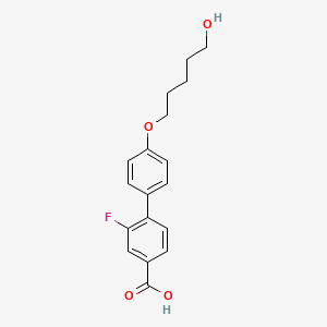 molecular formula C18H19FO4 B3139924 2-氟-4'-[(5-羟基戊基)氧基][1,1'-联苯]-4-羧酸 CAS No. 477860-06-3