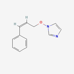 molecular formula C12H12N2O B3139941 1-{[(Z)-3-phenyl-2-propenyl]oxy}-1H-imidazole CAS No. 477860-58-5