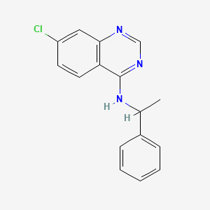 molecular formula C16H14ClN3 B3139949 7-chloro-N-(1-phenylethyl)quinazolin-4-amine CAS No. 477861-89-5
