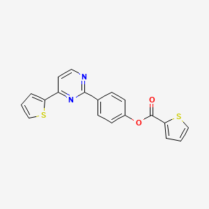 molecular formula C19H12N2O2S2 B3139964 4-[4-(2-噻吩基)-2-嘧啶基]苯基 2-噻吩甲酸酯 CAS No. 477862-34-3