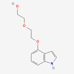 molecular formula C12H15NO3 B3139976 2-[2-(1H-indol-4-yloxy)ethoxy]-1-ethanol CAS No. 477862-51-4