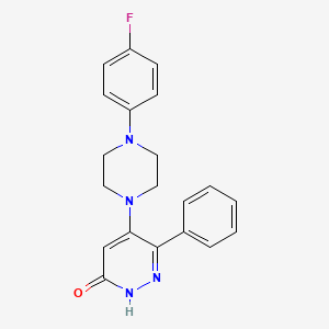 molecular formula C20H19FN4O B3139985 5-[4-(4-fluorophenyl)piperazino]-6-phenyl-3(2H)-pyridazinone CAS No. 477863-40-4