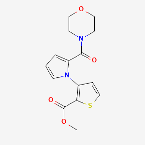 molecular formula C15H16N2O4S B3139991 methyl 3-[2-(morpholinocarbonyl)-1H-pyrrol-1-yl]-2-thiophenecarboxylate CAS No. 477863-79-9