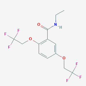 molecular formula C13H13F6NO3 B3139999 N-ethyl-2,5-bis(2,2,2-trifluoroethoxy)benzamide CAS No. 477863-97-1