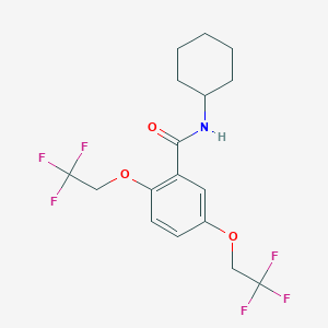 molecular formula C17H19F6NO3 B3140004 N-cyclohexyl-2,5-bis(2,2,2-trifluoroethoxy)benzamide CAS No. 477863-98-2