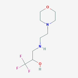 molecular formula C9H17F3N2O2 B3140017 1,1,1-三氟-3-[(2-吗啉乙基)氨基]-2-丙醇 CAS No. 477864-29-2