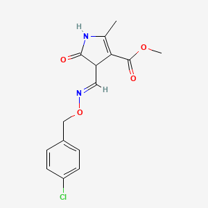 Methyl 4-((((4-chlorobenzyl)oxy)imino)methyl)-2-methyl-5-oxo-4,5-dihydro-1H-pyrrole-3-carboxylate