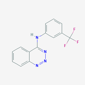 molecular formula C14H9F3N4 B3140057 N-[3-(trifluoromethyl)phenyl]-1,2,3-benzotriazin-4-amine CAS No. 477865-85-3