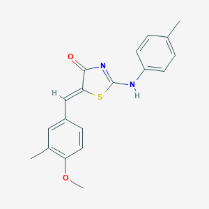 molecular formula C19H18N2O2S B314010 (5Z)-5-[(4-methoxy-3-methylphenyl)methylidene]-2-(4-methylanilino)-1,3-thiazol-4-one 