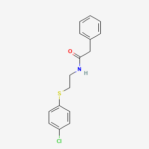 molecular formula C16H16ClNOS B3140125 N-{2-[(4-chlorophenyl)sulfanyl]ethyl}-2-phenylacetamide CAS No. 477867-29-1