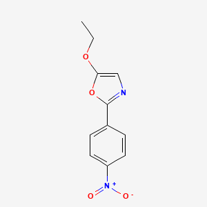molecular formula C11H10N2O4 B3140137 5-Ethoxy-2-(4-nitrophenyl)-1,3-oxazole CAS No. 477867-60-0