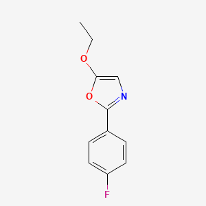 molecular formula C11H10FNO2 B3140144 5-Ethoxy-2-(4-fluorophenyl)-1,3-oxazole CAS No. 477867-62-2