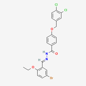 molecular formula C23H19BrCl2N2O3 B3140169 N'-[(E)-(5-溴-2-乙氧苯基)亚甲基]-4-[(3,4-二氯苄基)氧基]苯甲酰肼 CAS No. 477868-63-6