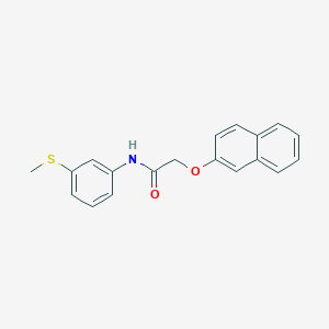 molecular formula C19H17NO2S B314018 N-[3-(methylsulfanyl)phenyl]-2-(naphthalen-2-yloxy)acetamide 