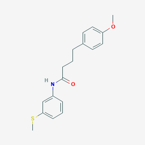 molecular formula C18H21NO2S B314019 4-(4-methoxyphenyl)-N-[3-(methylsulfanyl)phenyl]butanamide 