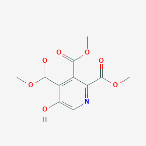 molecular formula C11H11NO7 B3140235 Trimethyl 5-hydroxy-2,3,4-pyridinetricarboxylate CAS No. 477870-15-8