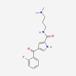 N-[3-(dimethylamino)propyl]-4-(2-fluorobenzoyl)-1H-pyrrole-2-carboxamide