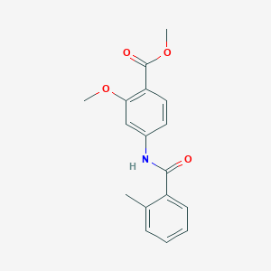 molecular formula C17H17NO4 B3140282 Methyl 2-methoxy-4-[(2-methylbenzoyl)amino]benzenecarboxylate CAS No. 477871-61-7