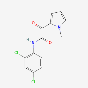 molecular formula C13H10Cl2N2O2 B3140289 N-(2,4-dichlorophenyl)-2-(1-methyl-1H-pyrrol-2-yl)-2-oxoacetamide CAS No. 477871-96-8