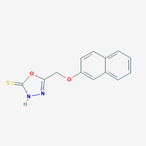 molecular formula C13H10N2O2S B314029 5-(Naphthalen-2-yloxymethyl)-[1,3,4]oxadiazole-2-thiol 