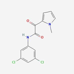 molecular formula C13H10Cl2N2O2 B3140290 N-(3,5-dichlorophenyl)-2-(1-methyl-1H-pyrrol-2-yl)-2-oxoacetamide CAS No. 477871-97-9