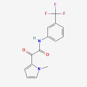 molecular formula C14H11F3N2O2 B3140298 2-(1-甲基-1H-吡咯-2-基)-2-氧代-N-[3-(三氟甲基)苯基]乙酰胺 CAS No. 477871-98-0