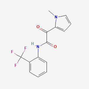molecular formula C14H11F3N2O2 B3140305 2-(1-甲基-1H-吡咯-2-基)-2-氧代-N-[2-(三氟甲基)苯基]乙酰胺 CAS No. 477871-99-1