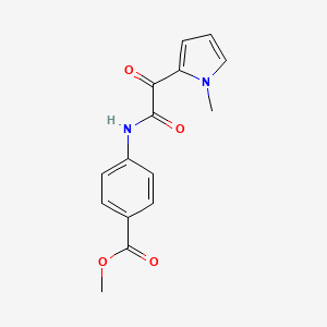 molecular formula C15H14N2O4 B3140309 4-[{[2-(1-甲基-1H-吡咯-2-基)-2-氧代乙酰]氨基}甲基]苯甲酸甲酯 CAS No. 477872-00-7
