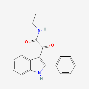 molecular formula C18H16N2O2 B3140316 N-乙基-2-氧代-2-(2-苯基-1H-吲哚-3-基)乙酰胺 CAS No. 477872-06-3